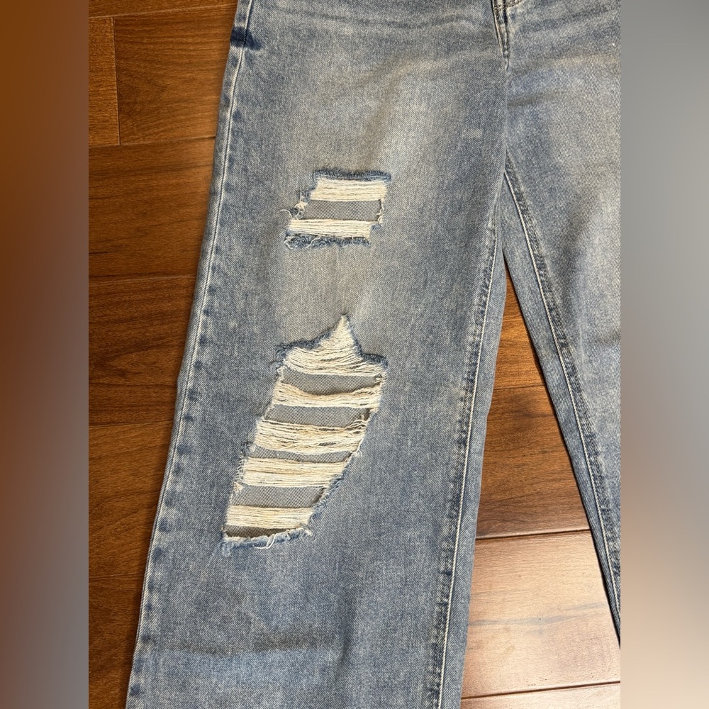 SO 90’s WIDE LEG SUPER HIGH RISE JEANS - Picture 5 of 11